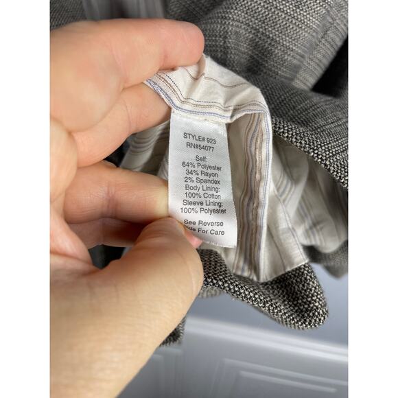 CAbi, Size 2, Gray Brown Tweed Blazer, Relaxed, Fitted, Academia, Lightweight - Picture 5 of 8